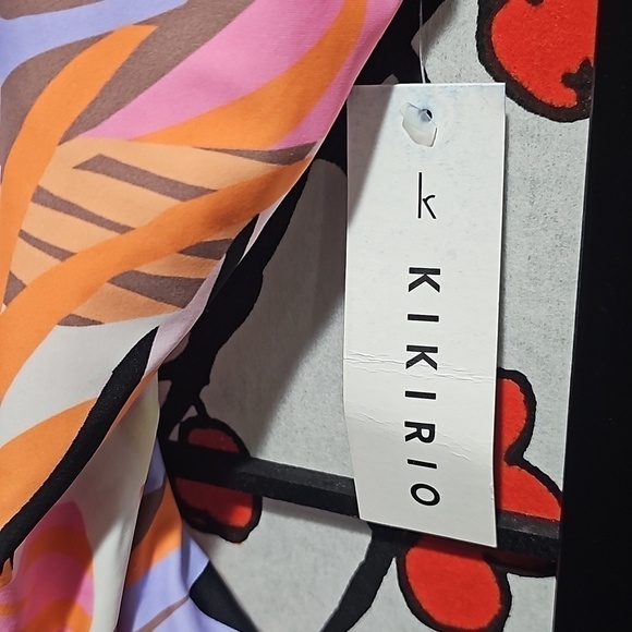 Kikirio Colorful One Piece Open Back Swimsuit Size Medium New - Picture 5 of 10